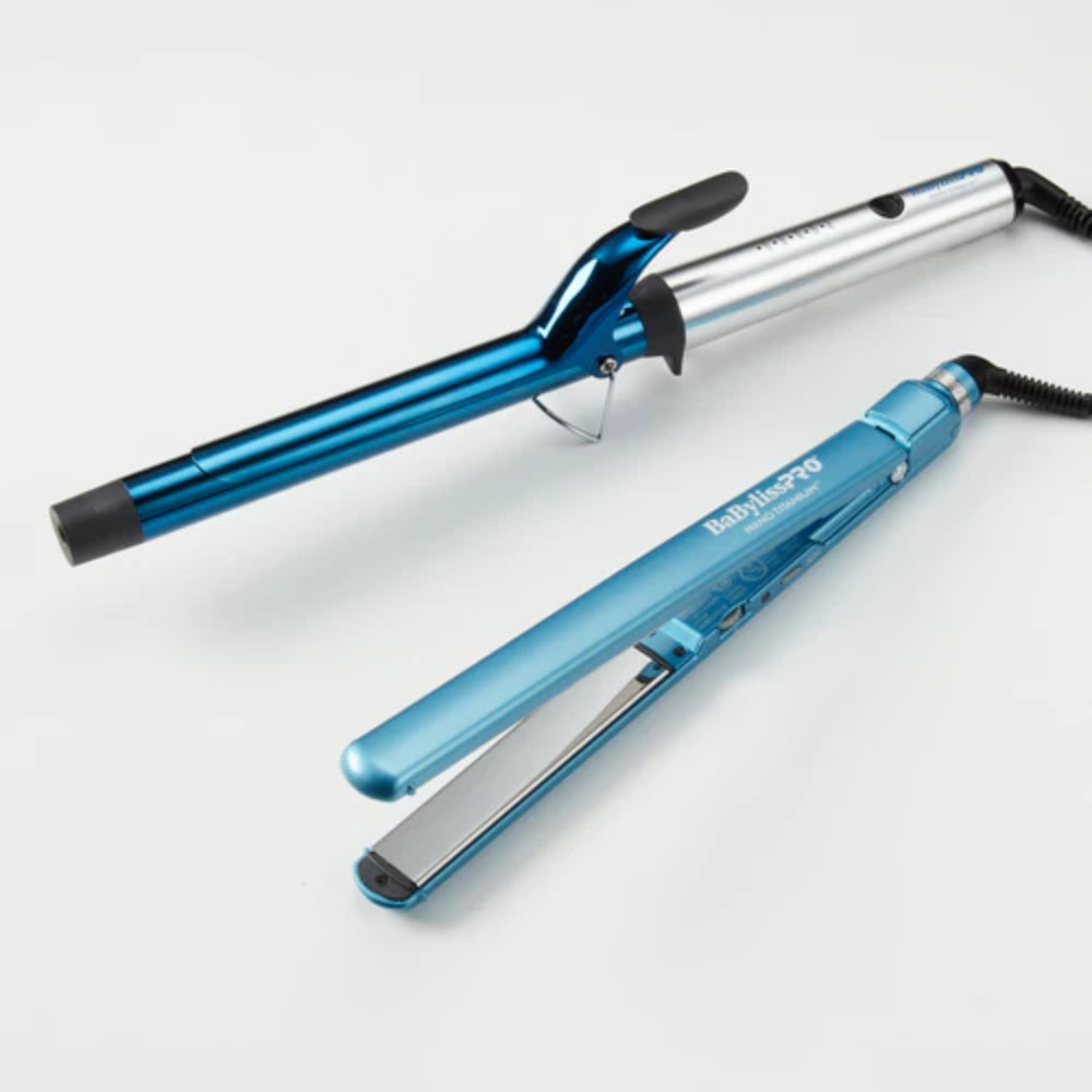 Babyliss Pro Nano Titanium 1" Extended Barrel Curling Iron & 1" Ultra-Thin Flat Iron Value Pack (BNTPP62UC) — image 5