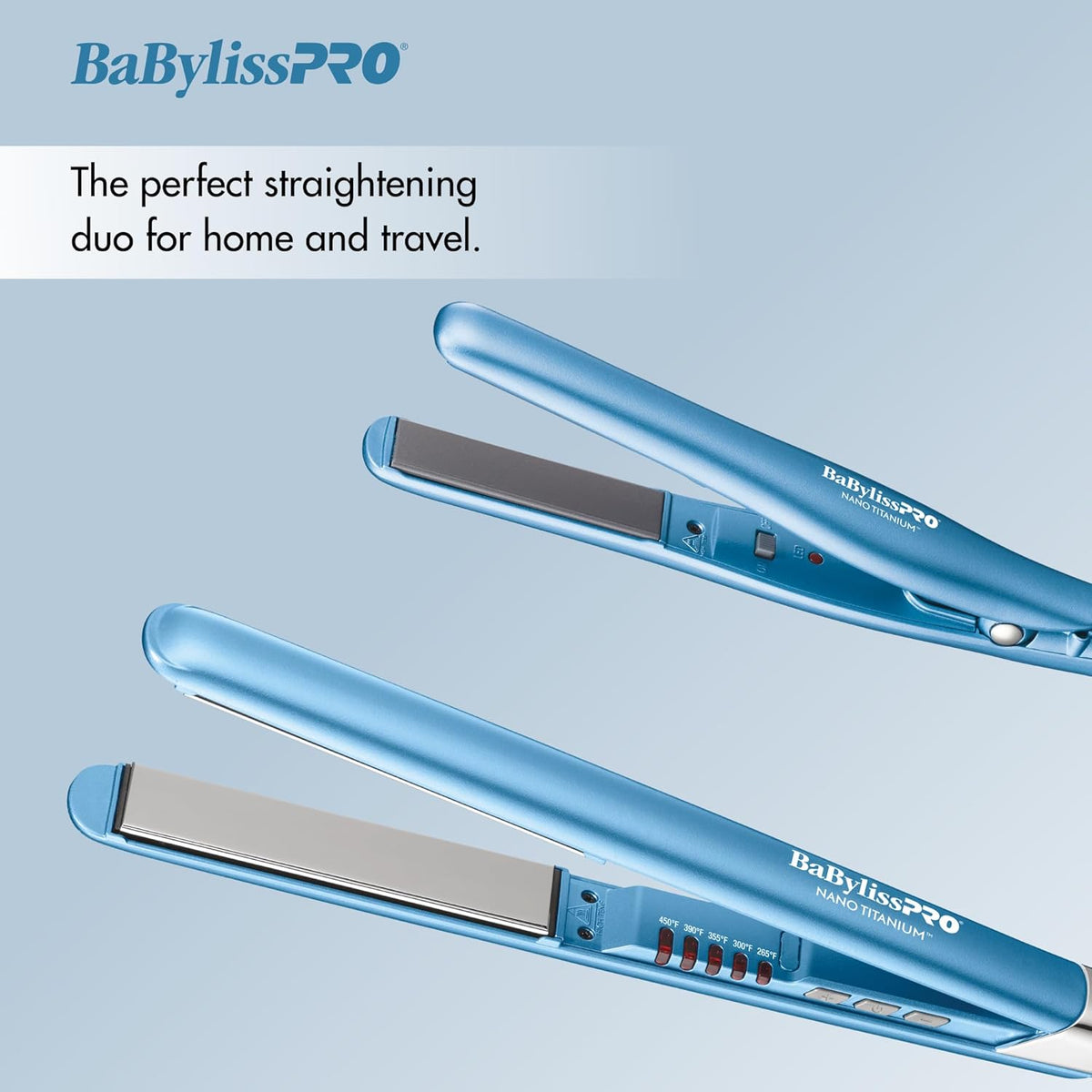 BaBylissPRO Nano Titanium 1" & 3/4" Ultra-Sleek Flat Iron Value Set (BNTPP93) — image 3
