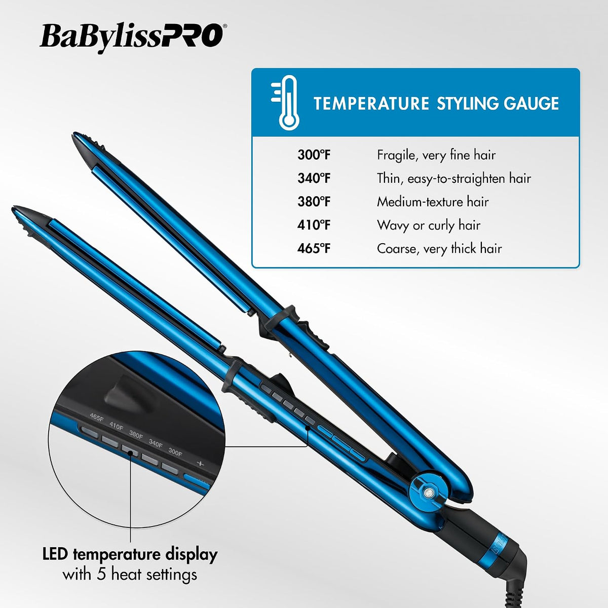 BaBylissPRO Limited Edition Nano Titanium 1.25" Prima Flat Iron & 1.25" Extended-Barrel Curling Iron Styling Set (BNTPP54MB) — image 7