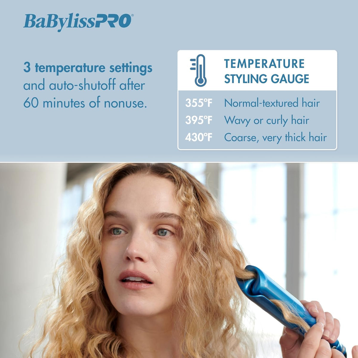 BaBylissPRO Nano Titanium Compact Ionic Deep Waver Iron (BNTMDWUC) — image 9