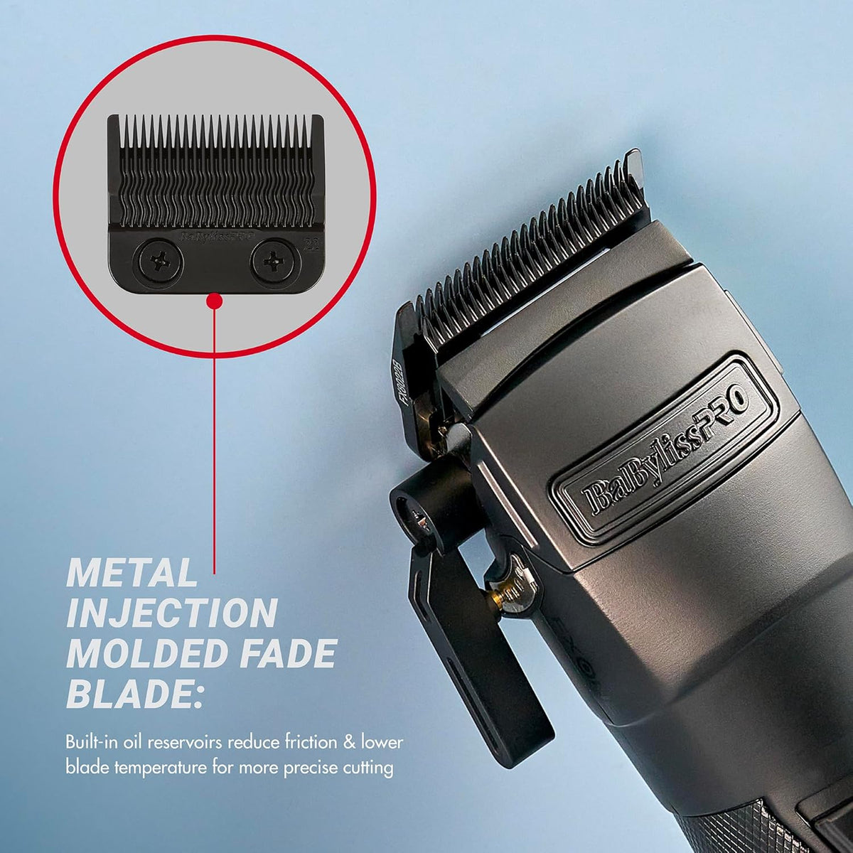 BaBylissPRO FXONE BLACKFX All-Metal Interchangeable-Battery Cordless Clipper (FX899MB) — image 14