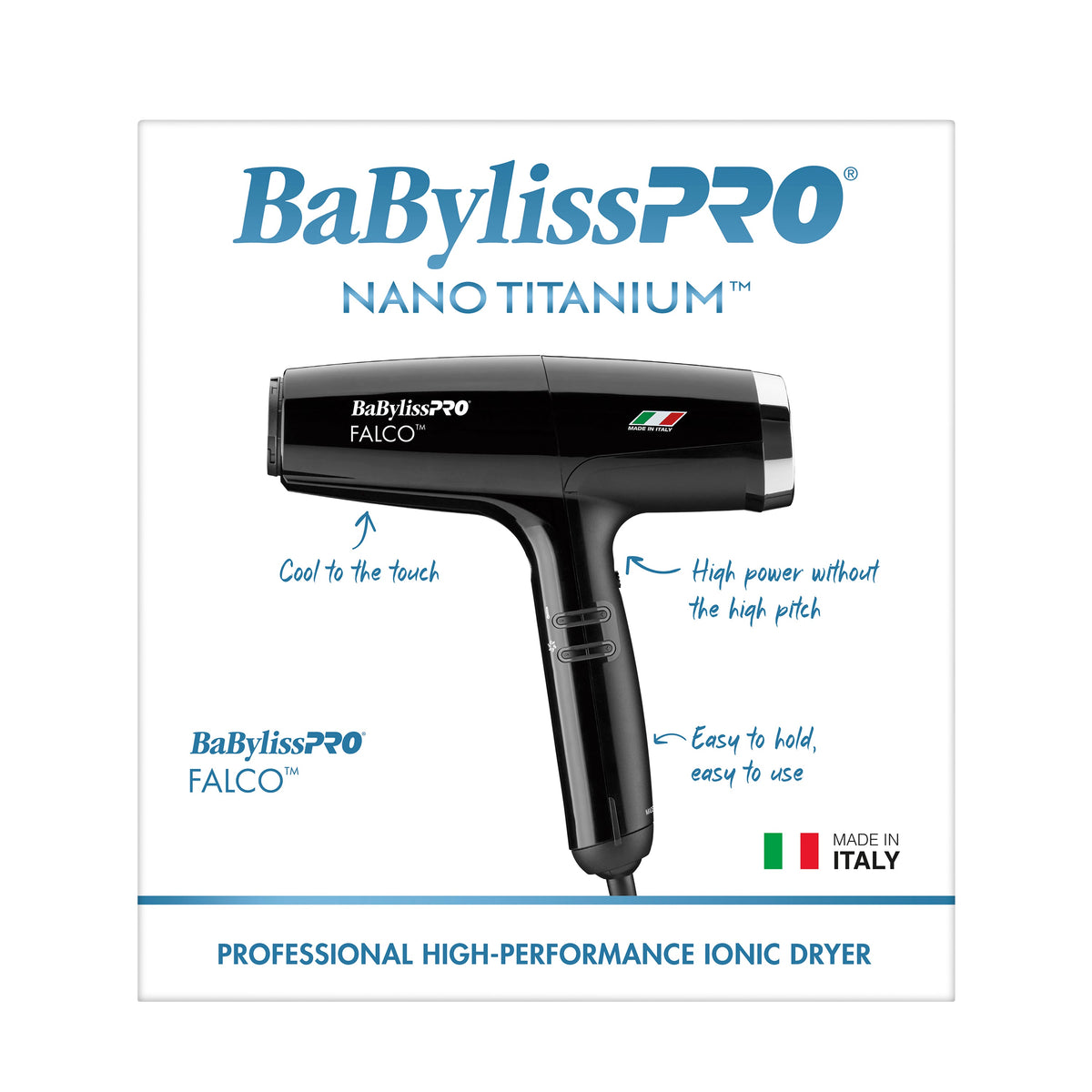 BaBylissPRO Nano Titanium Professional Italian High-Speed Falco Hair Dryer (BNT8550) — image 7