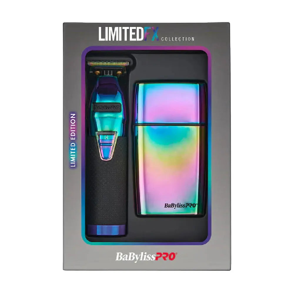 Babyliss Pro LimitedFX Iridescent Trimmer & Double-Foil Shaver Value Set (FXDUOFS2TRB)