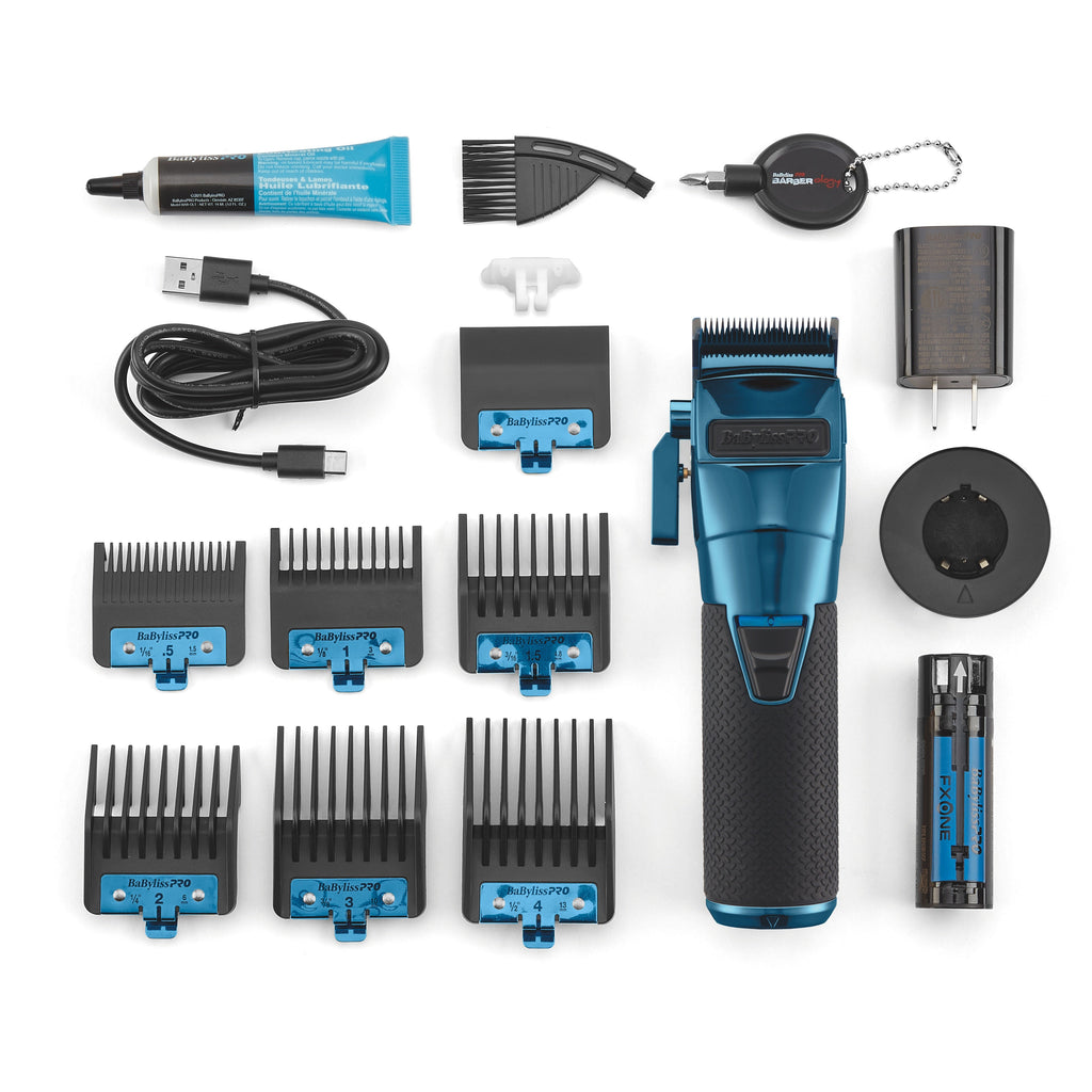 BaBylissPRO FXONE BlueFX Limited Edition Black & Blue All-Metal Interchangeable-Battery Cordless Clipper (FX899BL) — image 5