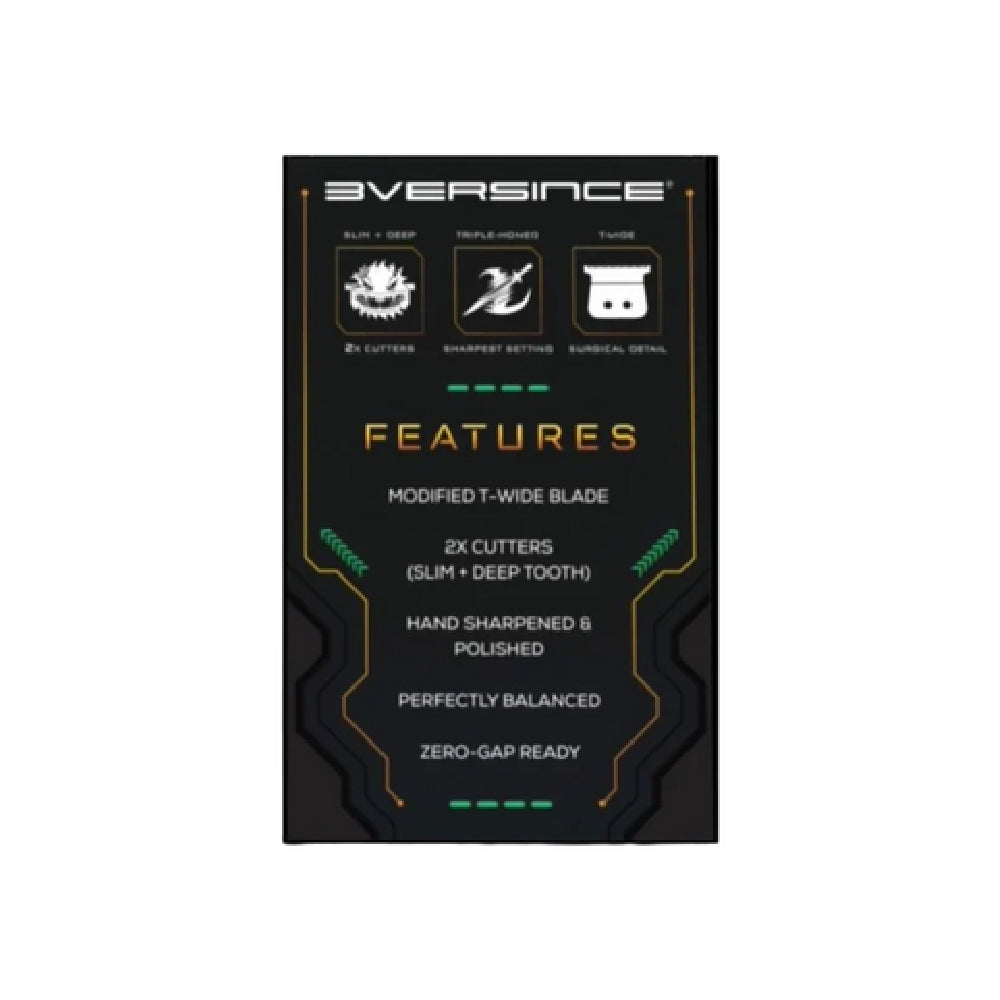 Gamma+ 3Versince X-Pro Wide Black Diamond DLC w/ Black Shallow Tooth 2.0 & The One DLC Cutter Blade Set (3V3SET)