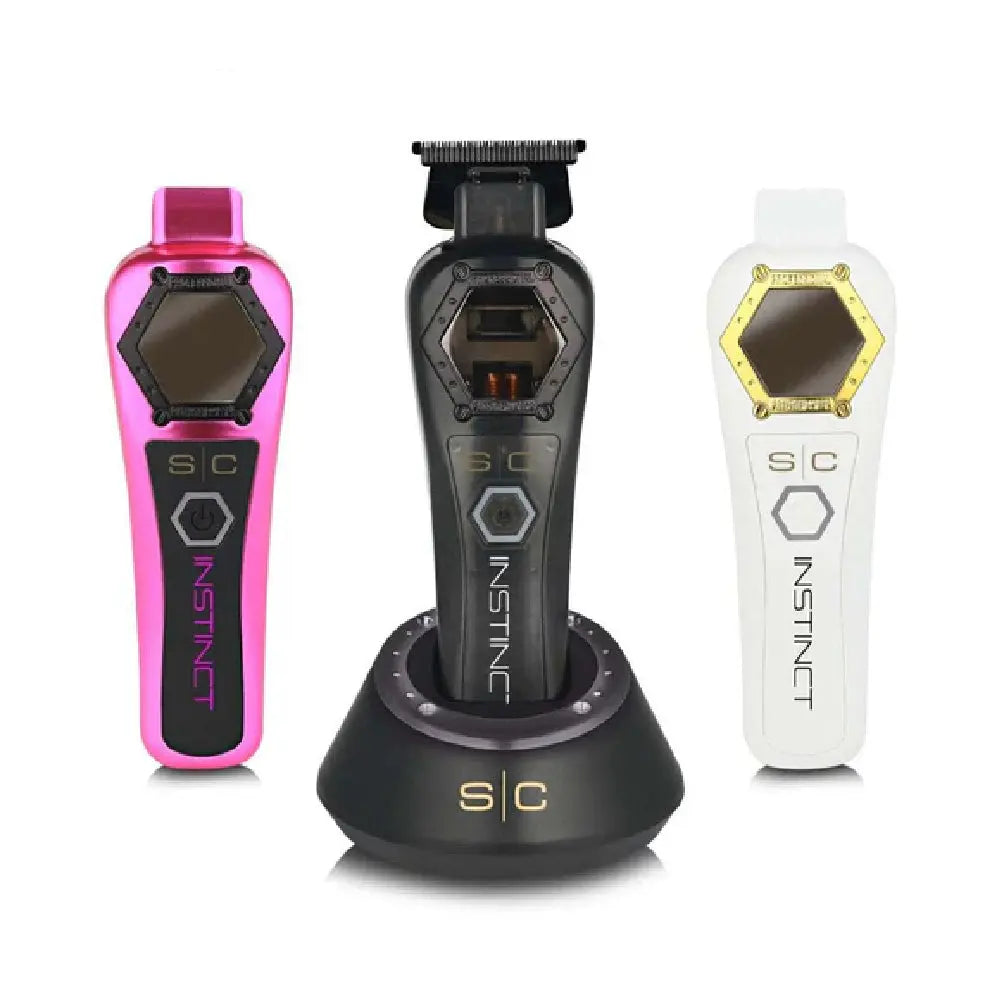 StyleCraft Instinct Metal Edition Hair Clipper w/ Instinct Metal Edition Trimmer w/ Instinct Metal Double Foil Shaver (SC611M, SC410M, SC807) [COMBO]