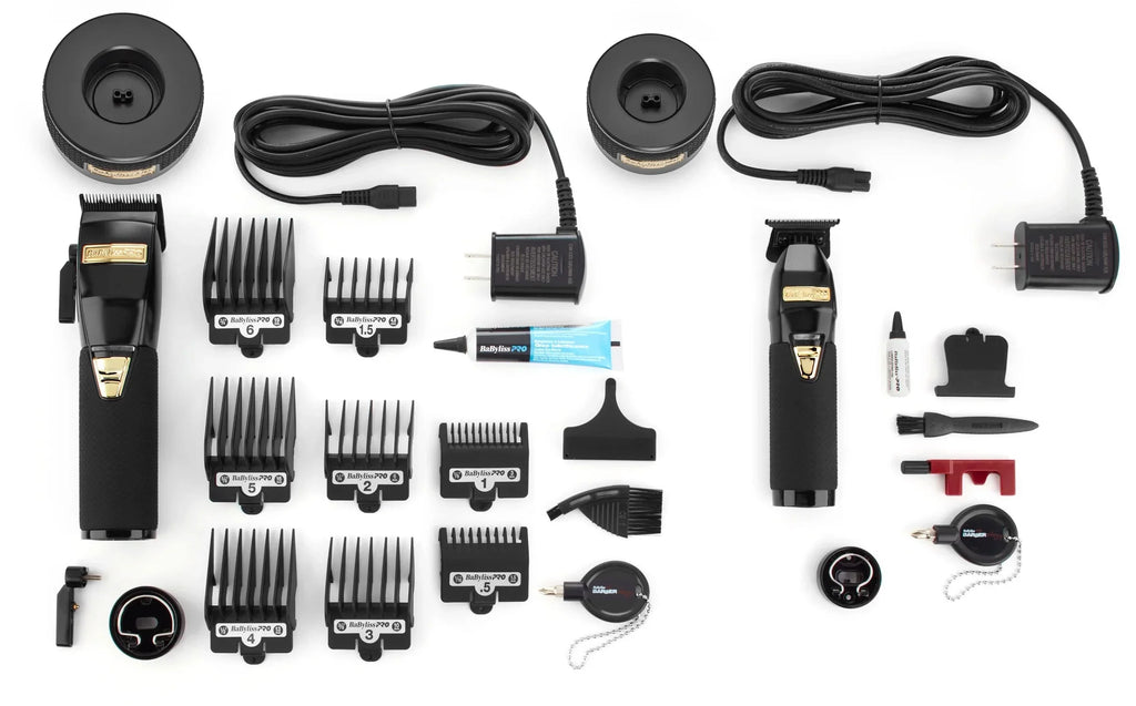 BaByliss PRO Black FX Boost+ Limited Edition Clipper & Trimmer Set w/ Charging Base (FXHOLPKCTB-B) — image 3