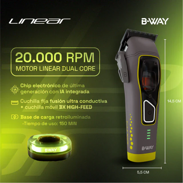 B-Way Linear Cordless Clipper w/ Dual Core Linear Motor